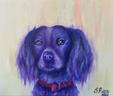Print of Fine Art Dogs Paintings by Sherry Riccu