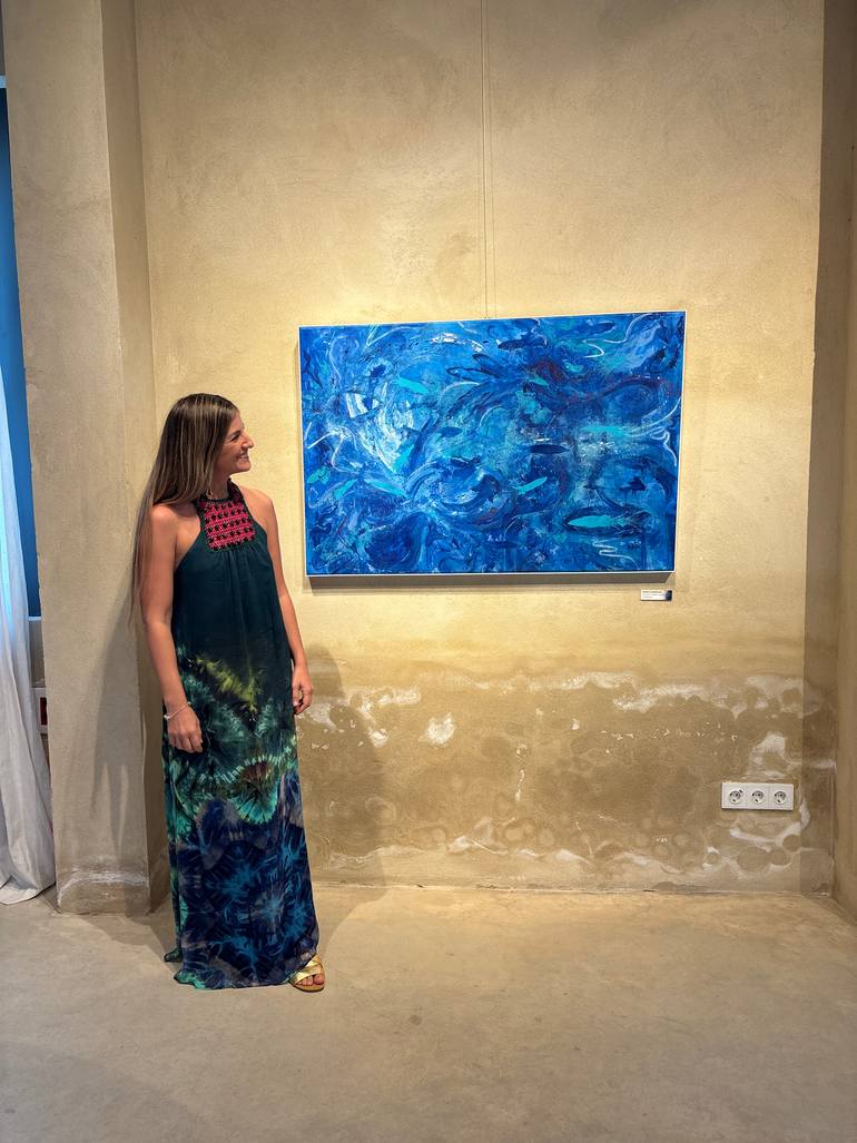 Original Abstract Expressionism Abstract Painting by Josefina De Leon Sorhuet