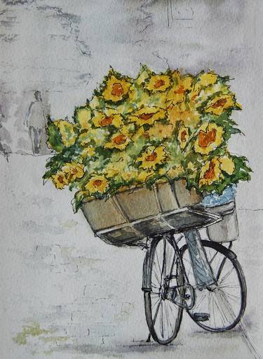 Print of Fine Art Bicycle Paintings by Daria Patrakov