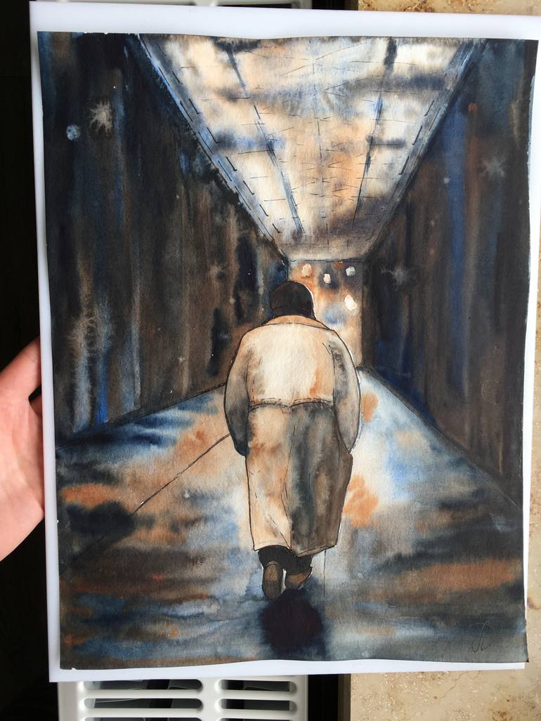 Original Art Deco People Painting by Daria Patrakov