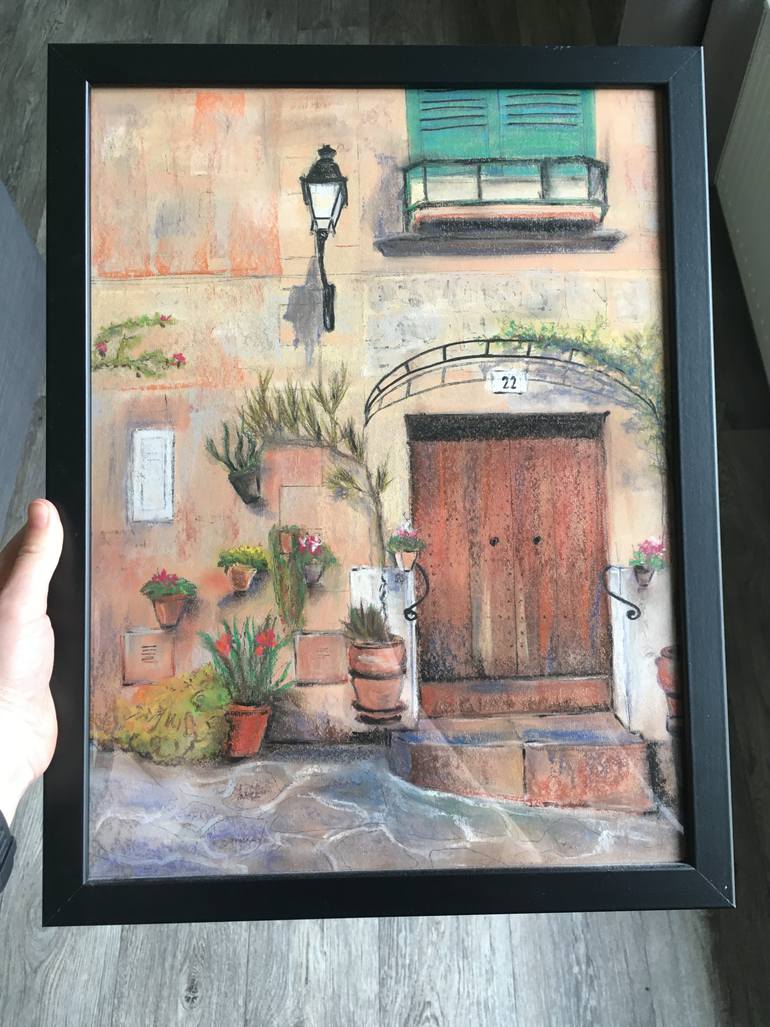 Original Art Deco Architecture Painting by Daria Patrakov