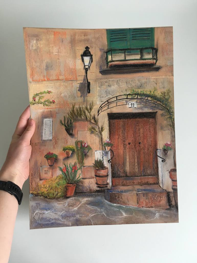 Original Art Deco Architecture Painting by Daria Patrakov