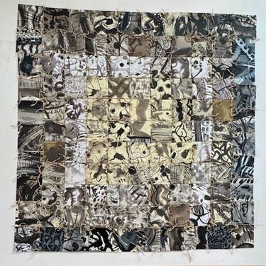 Original Black & White Abstract Mixed Media by Ellen Schiffman