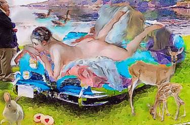 Print of Figurative Car Paintings by Lucy Klimenko