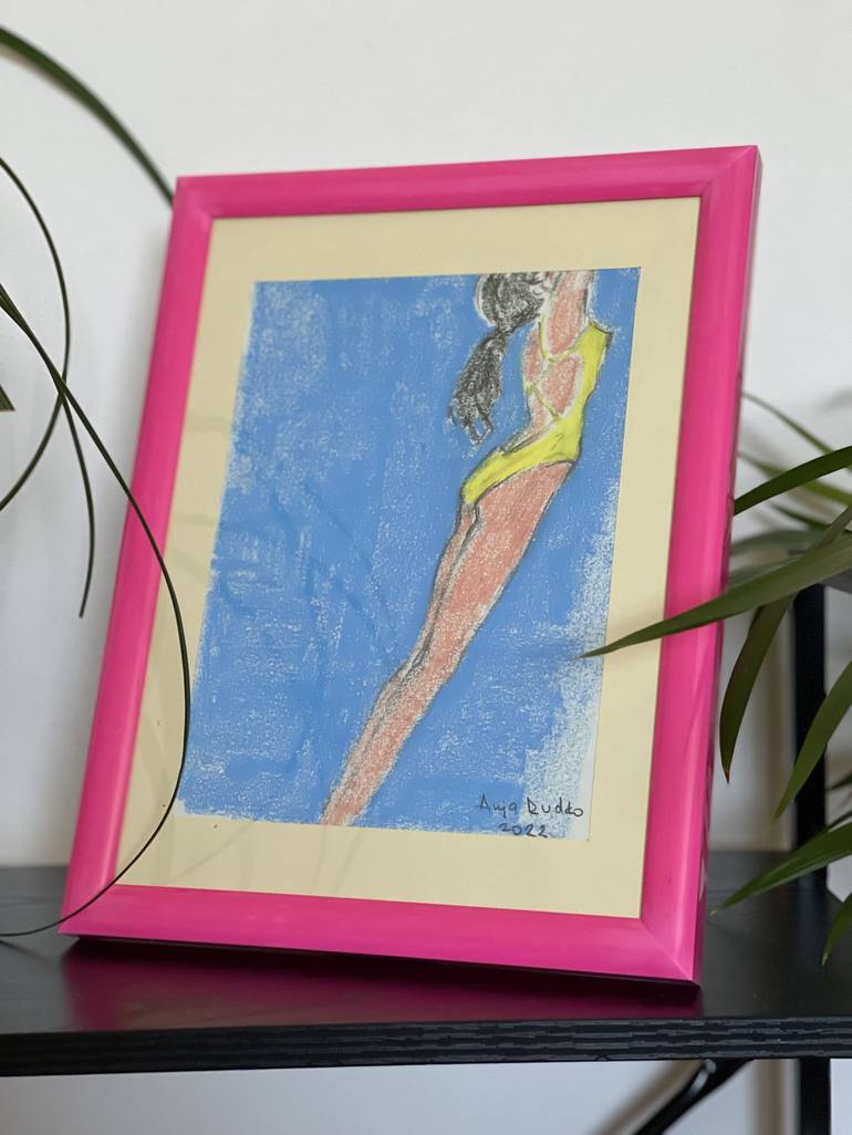 Original Abstract Women Drawing by Anna Rudko