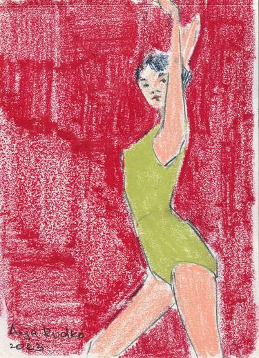 Original Fine Art Women Drawings by Anna Rudko