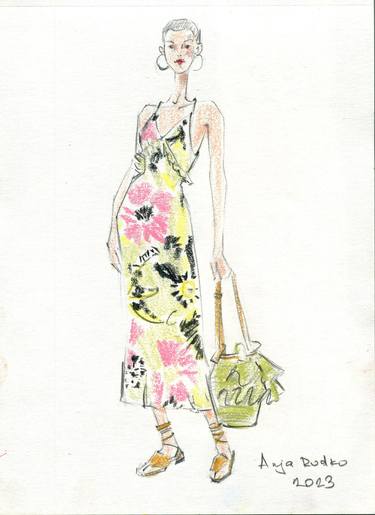 Print of Abstract Expressionism Fashion Drawings by Anna Rudko