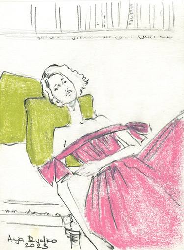 Original Expressionism Women Drawings by Anna Rudko