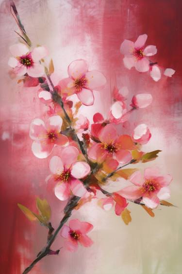 Print of Expressionism Floral Digital by Anna Rudko