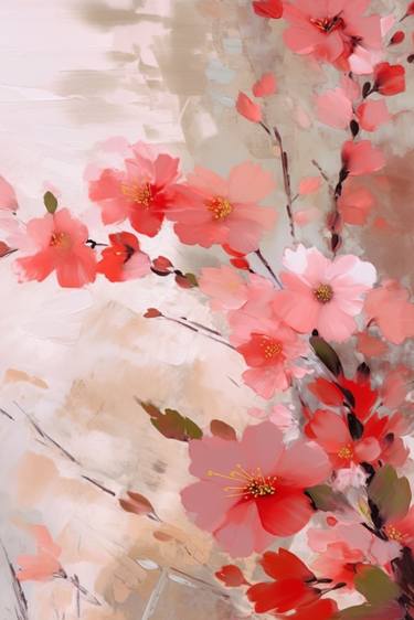 Original Expressionism Floral Digital by Anna Rudko