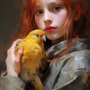 Collection Girls with Birds