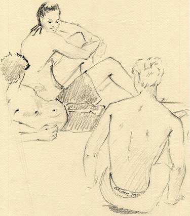 Print of Expressionism People Drawings by Anna Rudko