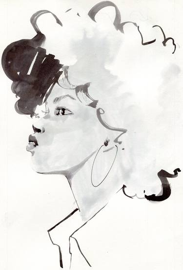 Original Expressionism Women Drawings by Anna Rudko