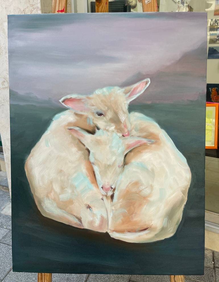 Original Impressionism Animal Painting by Anna Rudko