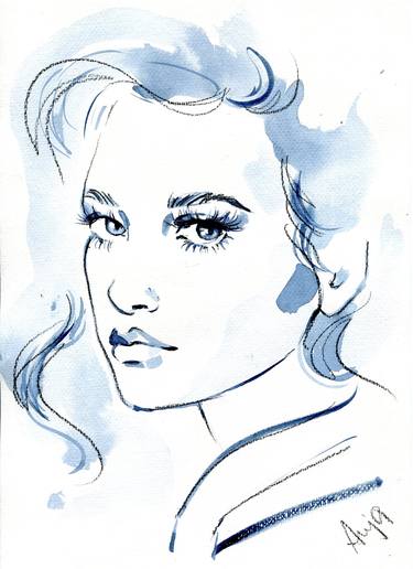 Original Expressionism Women Paintings by Anna Rudko