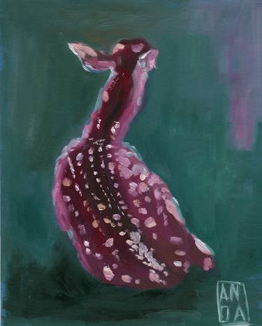 Original Impressionism Animal Painting by Anna Rudko