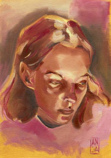 Original Impressionism Women Painting by Anna Rudko