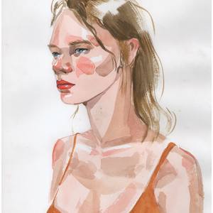 Collection Watercolor portrait