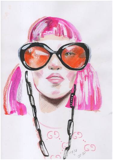 Gucci glasses pink fashion portrait thumb