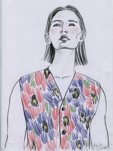 Print of Portraiture Fashion Drawings by Anna Rudko