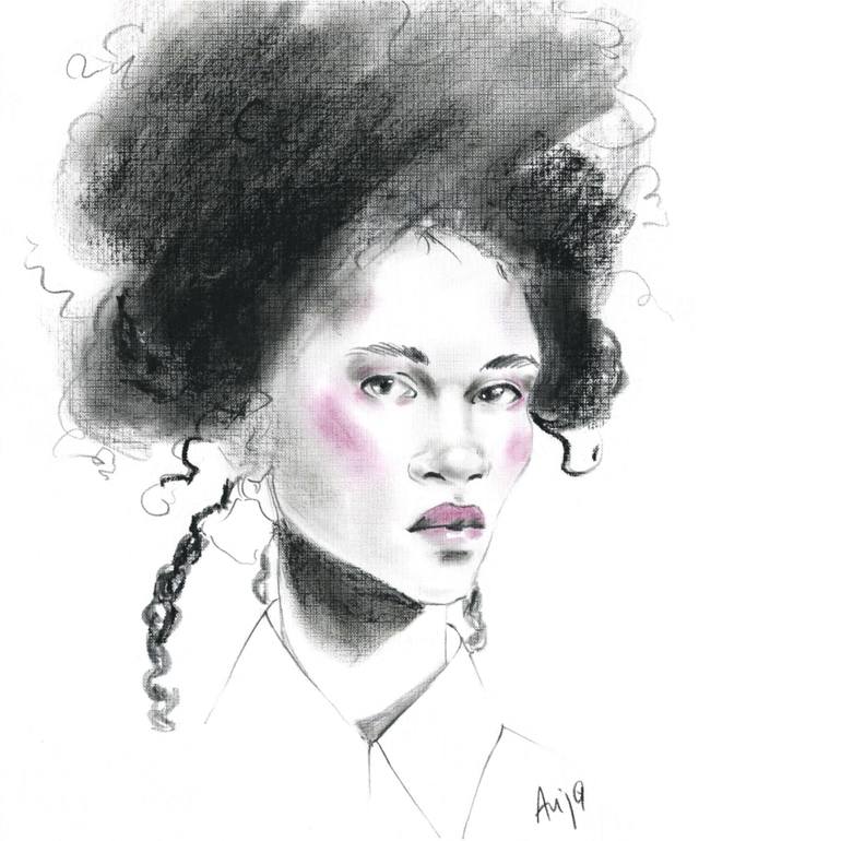 Original Figurative Fashion Drawing by Anna Rudko