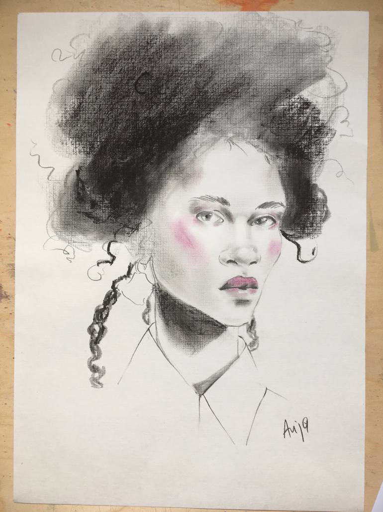 Original Figurative Fashion Drawing by Anna Rudko