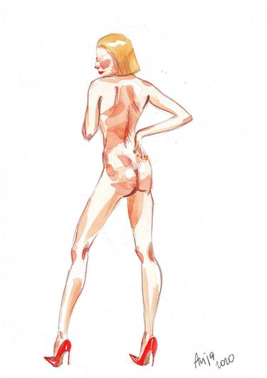 Print of Illustration Nude Drawings by Anna Rudko