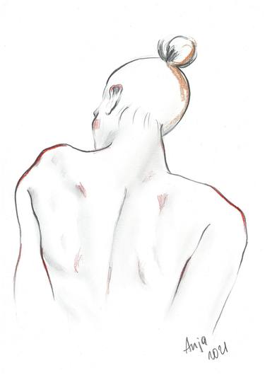 Print of Figurative Nude Drawings by Anna Rudko