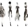 Collection Watercolor silhouettes