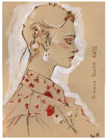 Hommage to Egon Schiele. Simone Rochas AW21 Fashion Portrait thumb