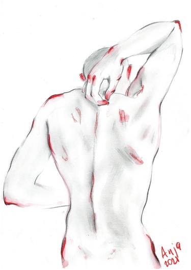 Print of Figurative Nude Drawings by Anna Rudko
