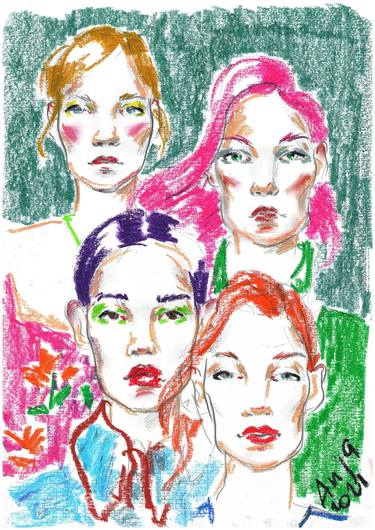 Print of Figurative Fashion Paintings by Anna Rudko