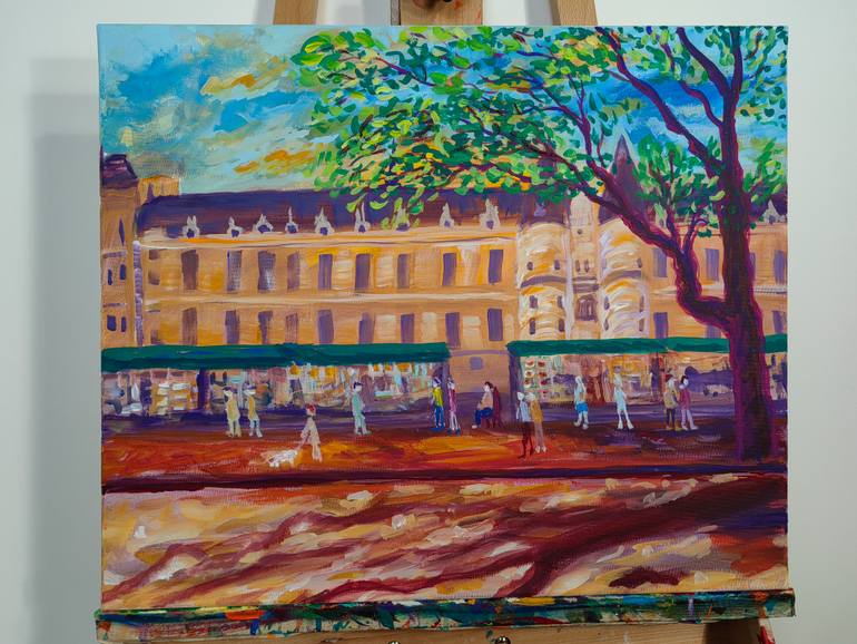 Original Art Nouveau Landscape Painting by Zelie Alice