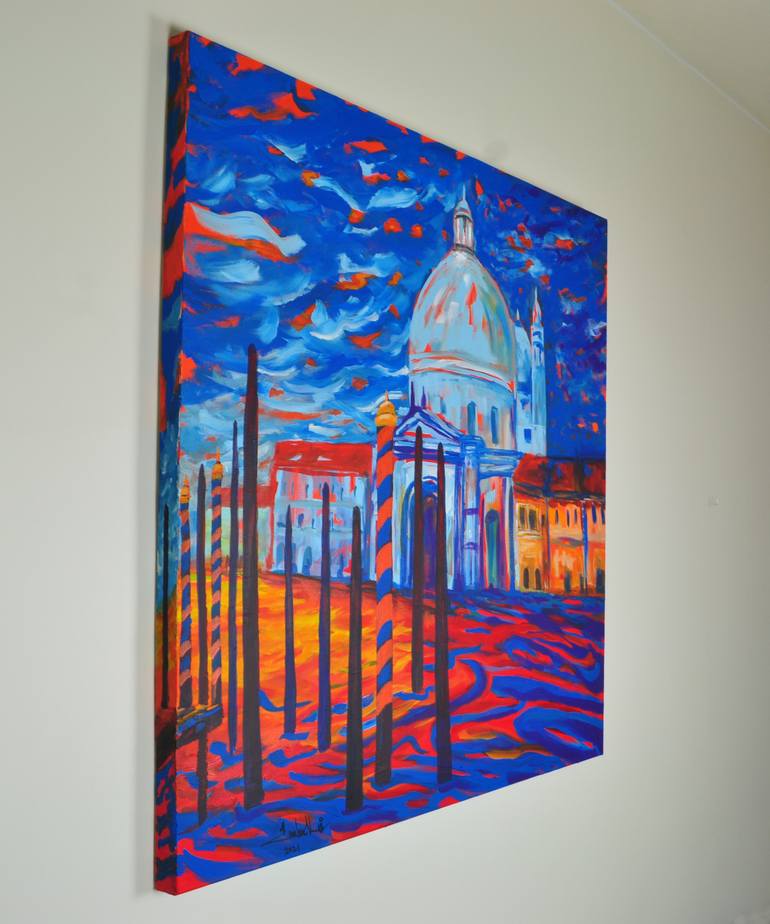 Original Abstract Landscape Painting by Zelie Alice