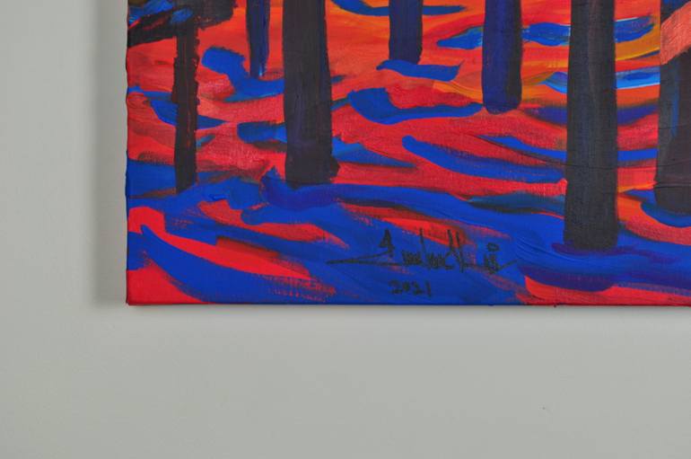 Original Abstract Landscape Painting by Zelie Alice