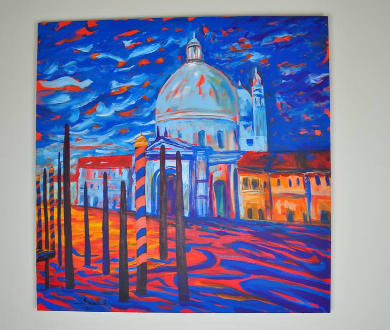 Original Abstract Landscape Painting by Zelie Alice