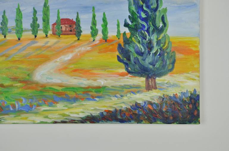 Original Abstract Landscape Painting by Zelie Alice