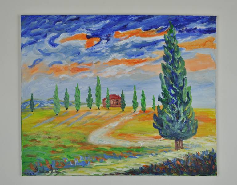 Original Abstract Landscape Painting by Zelie Alice