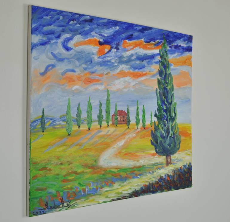 Original Abstract Landscape Painting by Zelie Alice