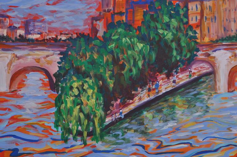 Original Abstract Landscape Painting by Zelie Alice