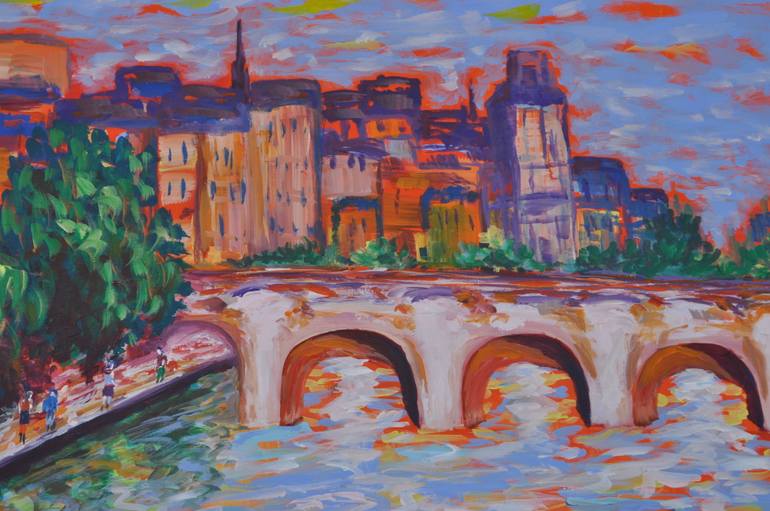 Original Abstract Landscape Painting by Zelie Alice