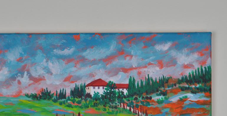 Original Art Nouveau Landscape Painting by Zelie Alice