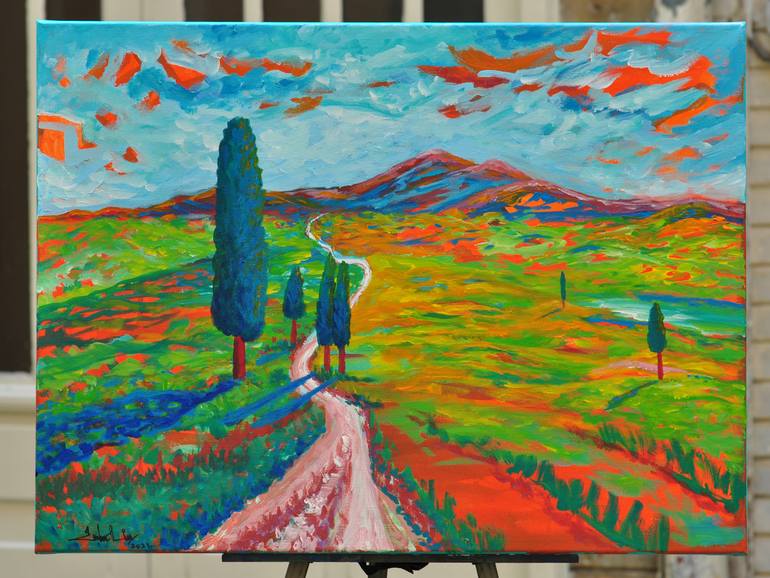 Original Impressionism Landscape Painting by Zelie Alice