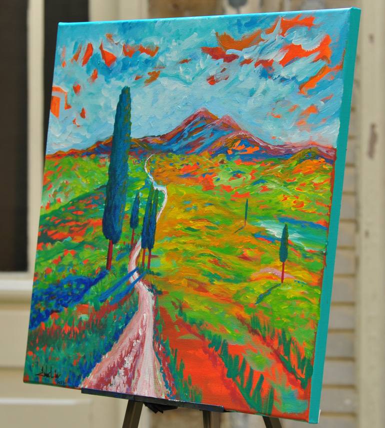 Original Impressionism Landscape Painting by Zelie Alice