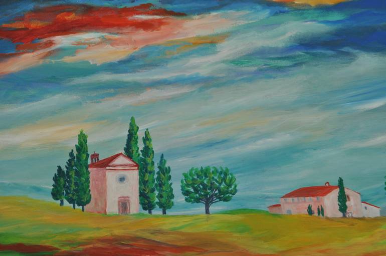 Original Impressionism Landscape Painting by Zelie Alice