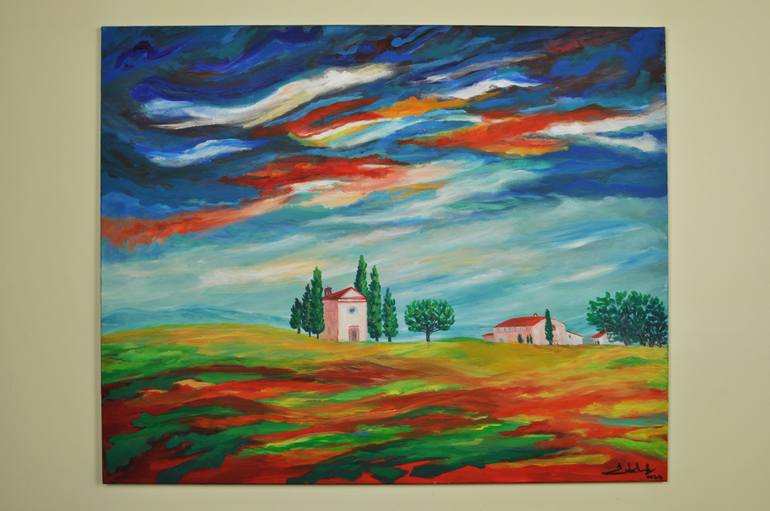 Original Impressionism Landscape Painting by Zelie Alice