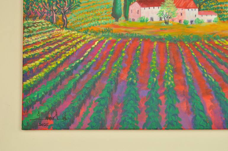 Original Art Nouveau Landscape Painting by Zelie Alice