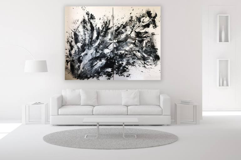 Original Abstract Expressionism Abstract Painting by Mila Oz