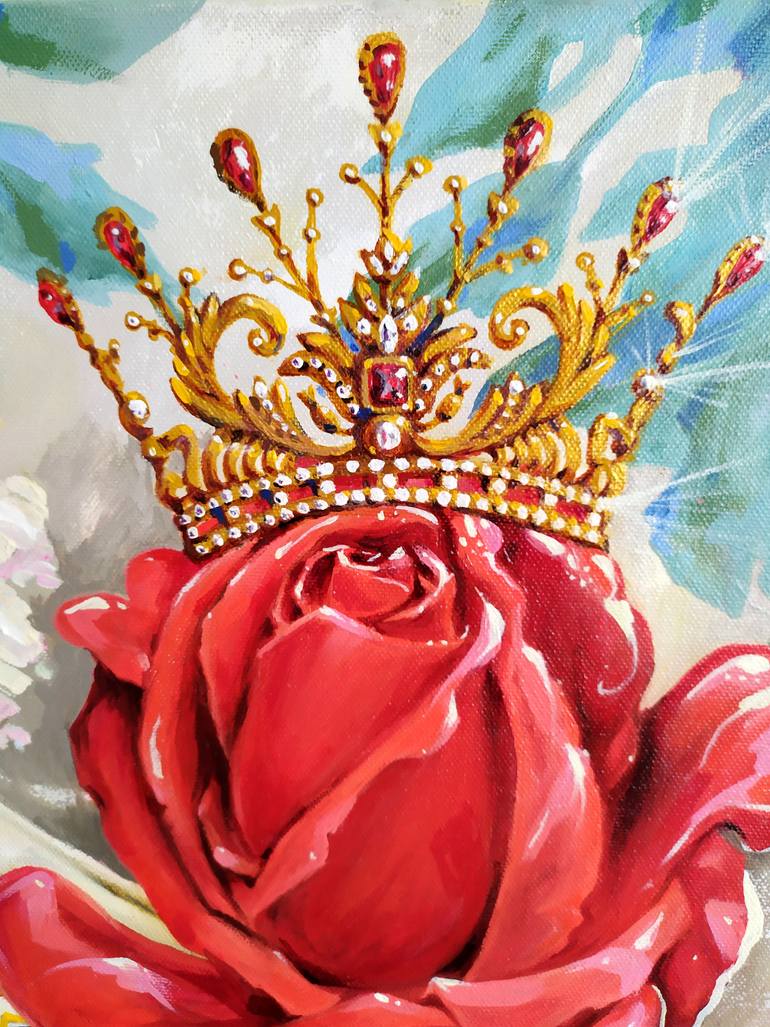 Original Art Deco Botanic Painting by Loina  Nataliya Dzhurlyak