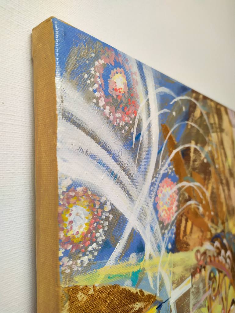 Original Art Deco Nature Painting by Loina  Nataliya Dzhurlyak